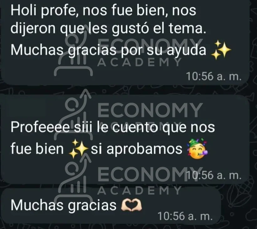 Captura con identificadores cubiertos: dos mensajes celebran la aprobación y la buena recepción del tema.
